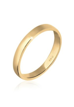 Elli Premium Fingerring »Ehering Trauring Partnerring Basic 375 Gelbgold«