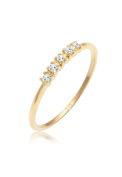 Elli Premium Verlobungsring »Microsetting Topas Edelstein Valentin 375 Gelbgold«