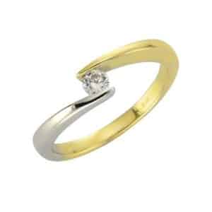 Fascination by Ellen K. Fingerring »375/- Gold bicolor Zirkonia«