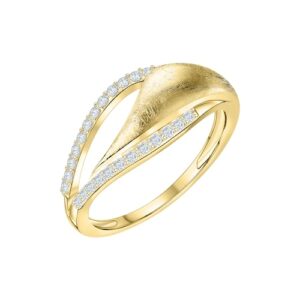 Fascination by Ellen K. Fingerring »585 Gold bicolor Zirkonia weiß«