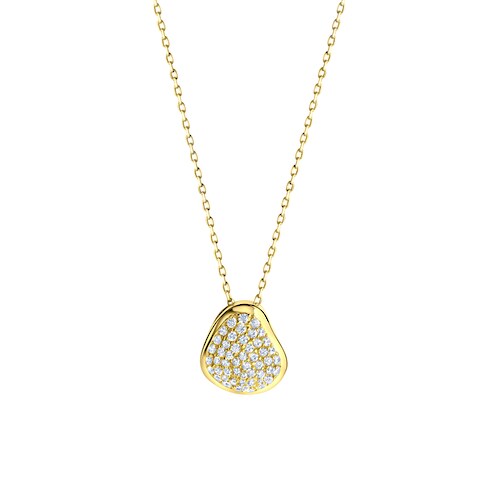 Fascination by Ellen K. Kette mit Anhänger »333/- Gelbgold bicolor Zirkonia«