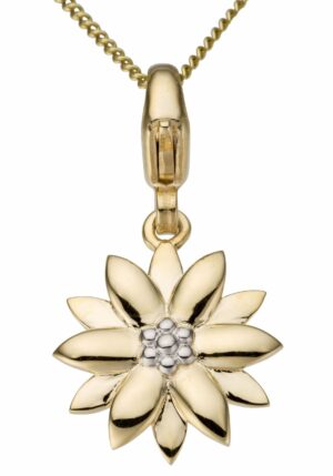 Firetti Charm-Einhänger »Schmuck Geschenk Gold 375 Halskette Charmarmband Gold-Charm Blume«