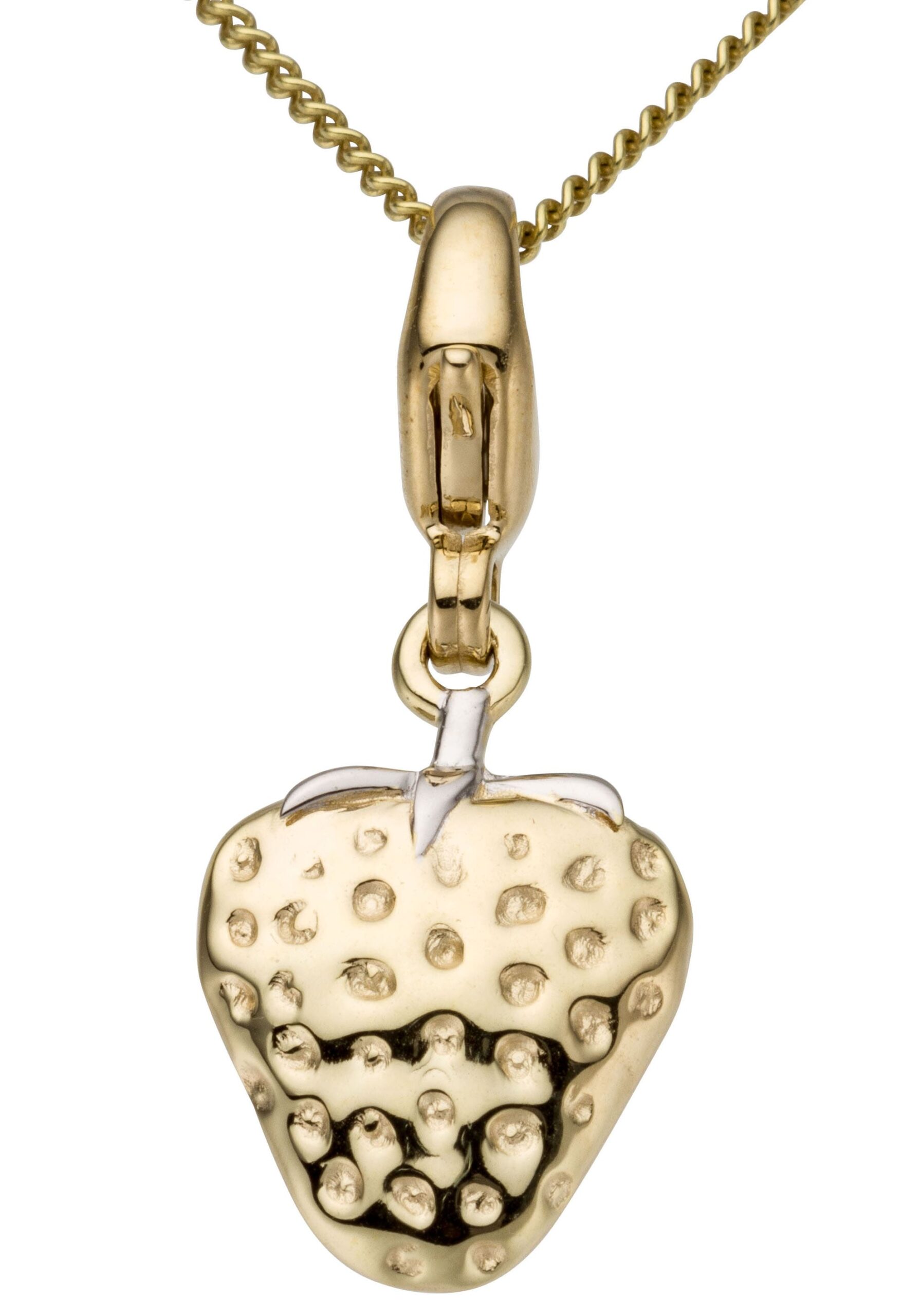 Firetti Charm-Einhänger »Schmuck Geschenk Gold 375 Halskette Charmarmband Gold-Charm Erdbeere«