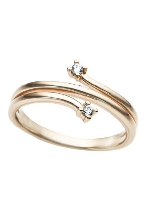 Firetti Diamantring »Schmuck Geschenk Gold 333 Damenring Goldring Blütenranke«