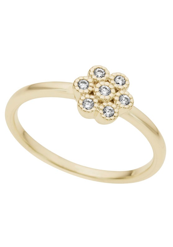 Firetti Diamantring »Schmuck Geschenk Gold 333 Damenring Goldring Diamant Blume«