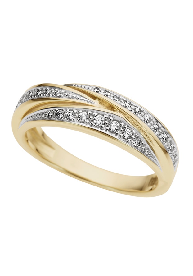 Firetti Diamantring »Schmuck Geschenk Gold 333 Damenring Goldring Diamant«