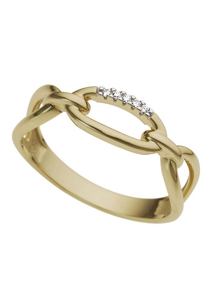 Firetti Diamantring »Schmuck Geschenk Gold 333 Damenring Goldring Kettenglied«