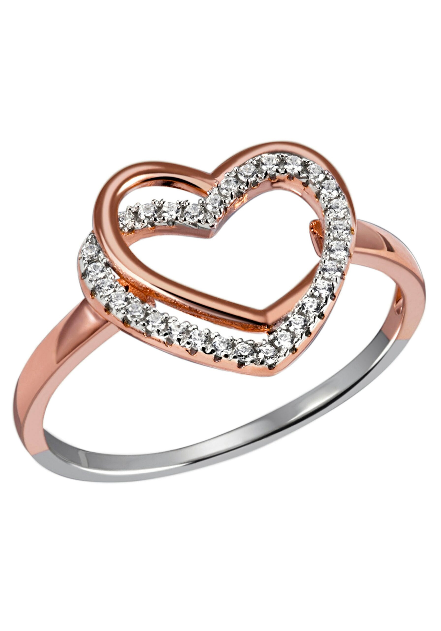 Firetti Fingerring »Schmuck Geschenk Silber 925 Silberring Herz "LIEBE"«