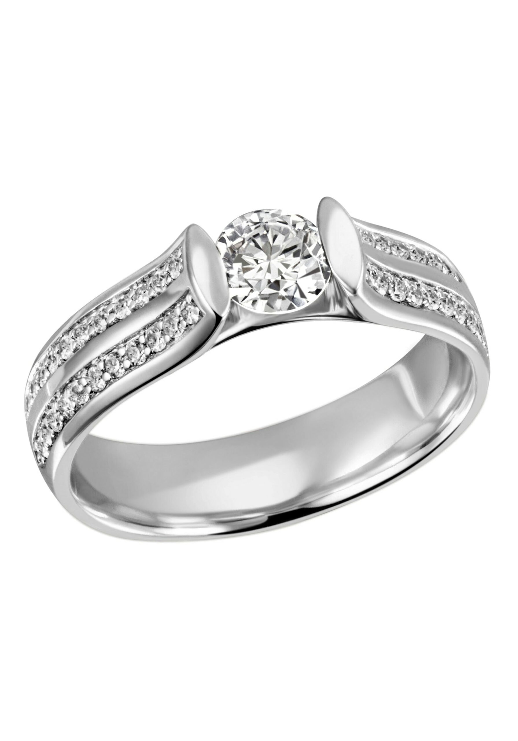 Firetti Fingerring »Schmuck Geschenk Silber 925 Silberring Solitär-Optik glitzernd«