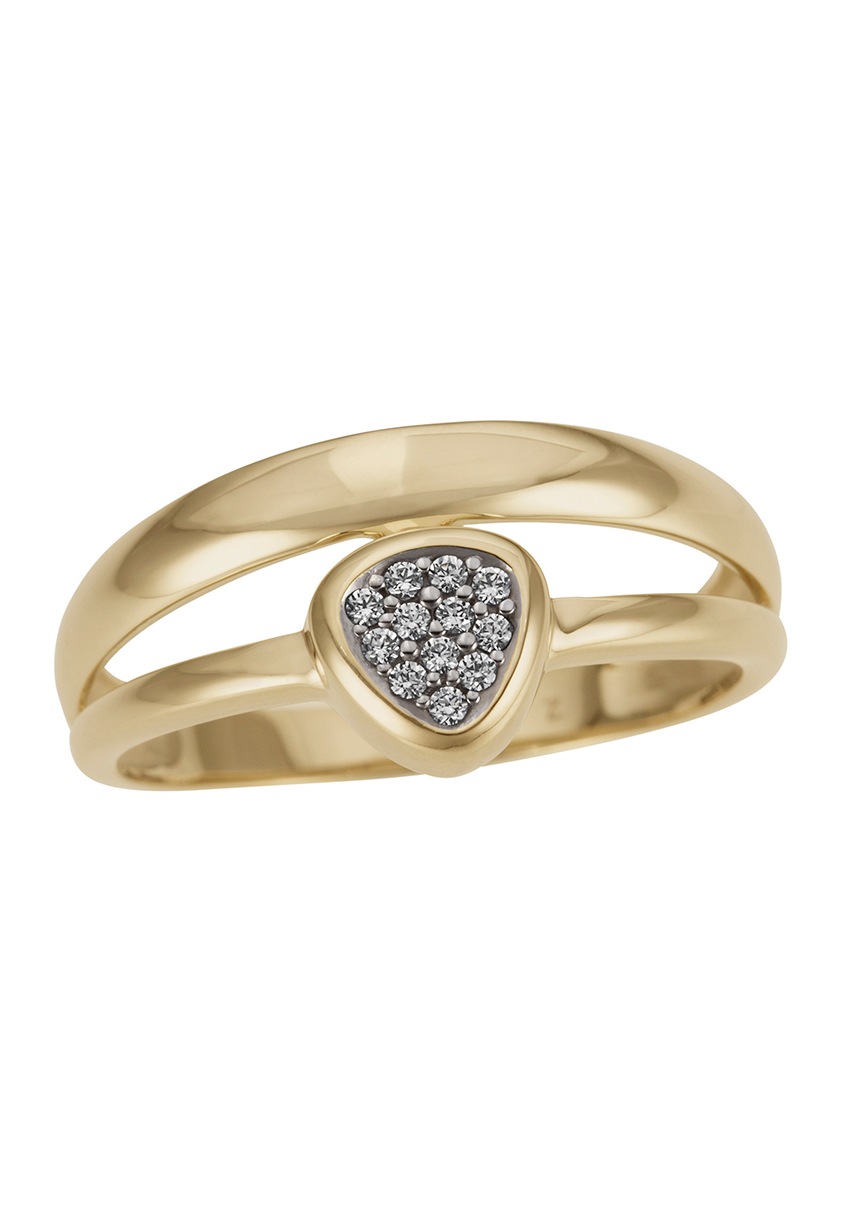 Firetti Goldring »Schmuck Geschenk Gold 333 Geometrische Form Dreieck in 2-rhg. Optik«