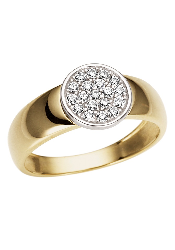 Firetti Goldring »Schmuck Geschenk Gold 333 Ringkopf in runder Form