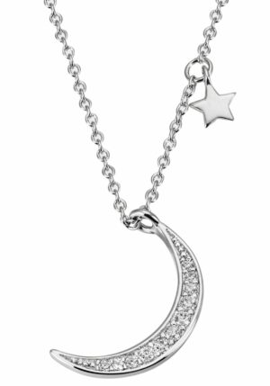 Firetti Kette mit Anhänger »Schmuck Geschenk Silber 925 Halsschmuck Halskette Ankerkette Mond«