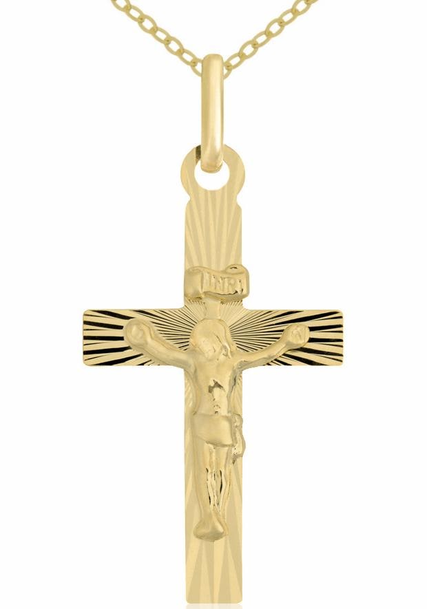 Firetti Kreuzkette »Schmuck Geschenk Gold 333 Halsschmuck Halskette Goldkette Kreuz«
