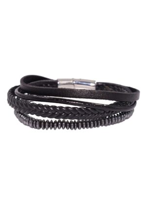 Firetti Lederarmband »Schmuck Geschenk Armschmuck Edelsteinarmband Hämatit«