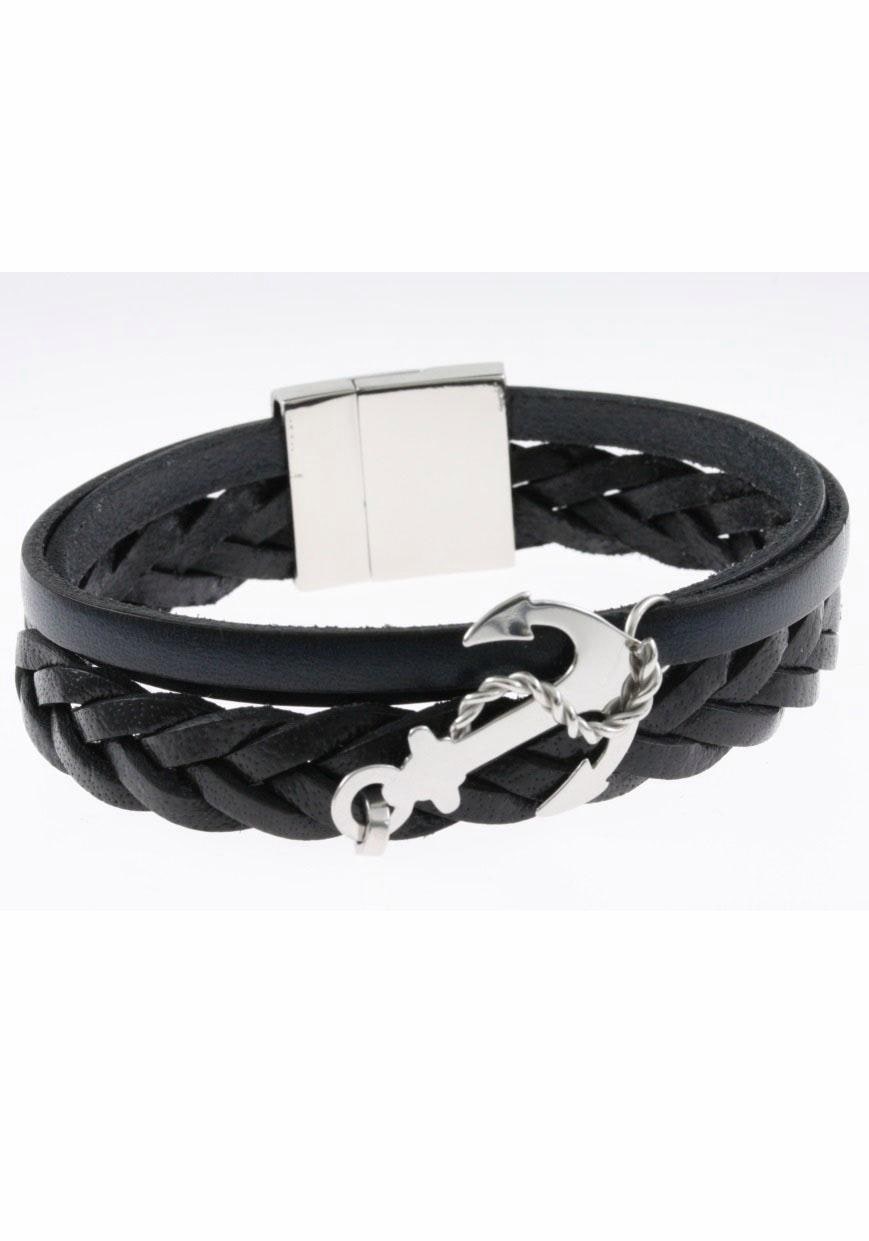 Firetti Lederarmband »Schmuck Geschenk Armschmuck Maritim Anker«