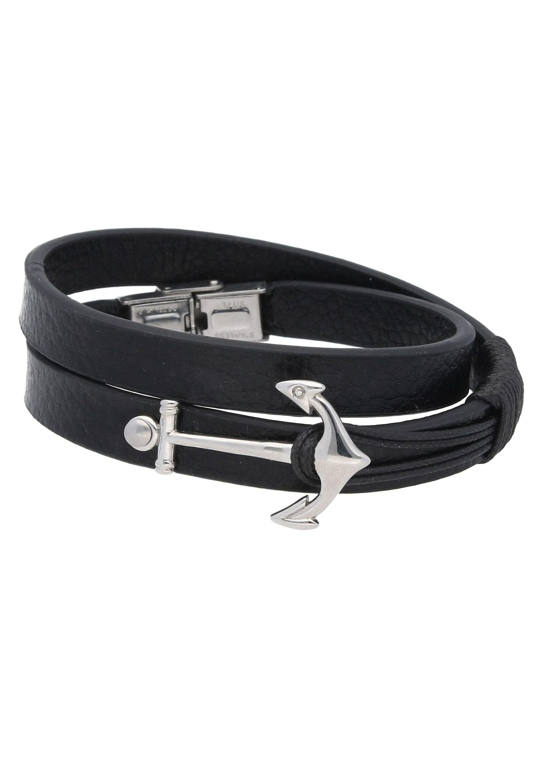 Firetti Lederarmband »Schmuck Geschenk Armschmuck Wickelarmband Maritim Anker«