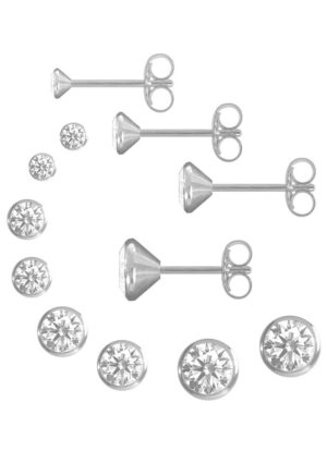 Firetti Ohrstecker-Set »Multipack Schmuck Geschenk Silber 925 Ohrstecker Glitzerstein«