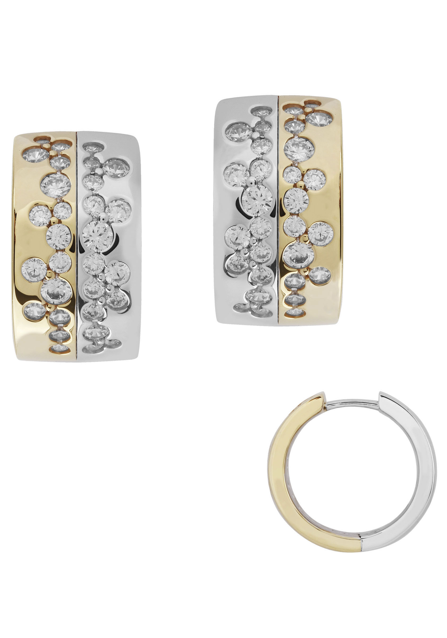 Firetti Paar Creolen »Schmuck Geschenk Silber 925 Bicolor«