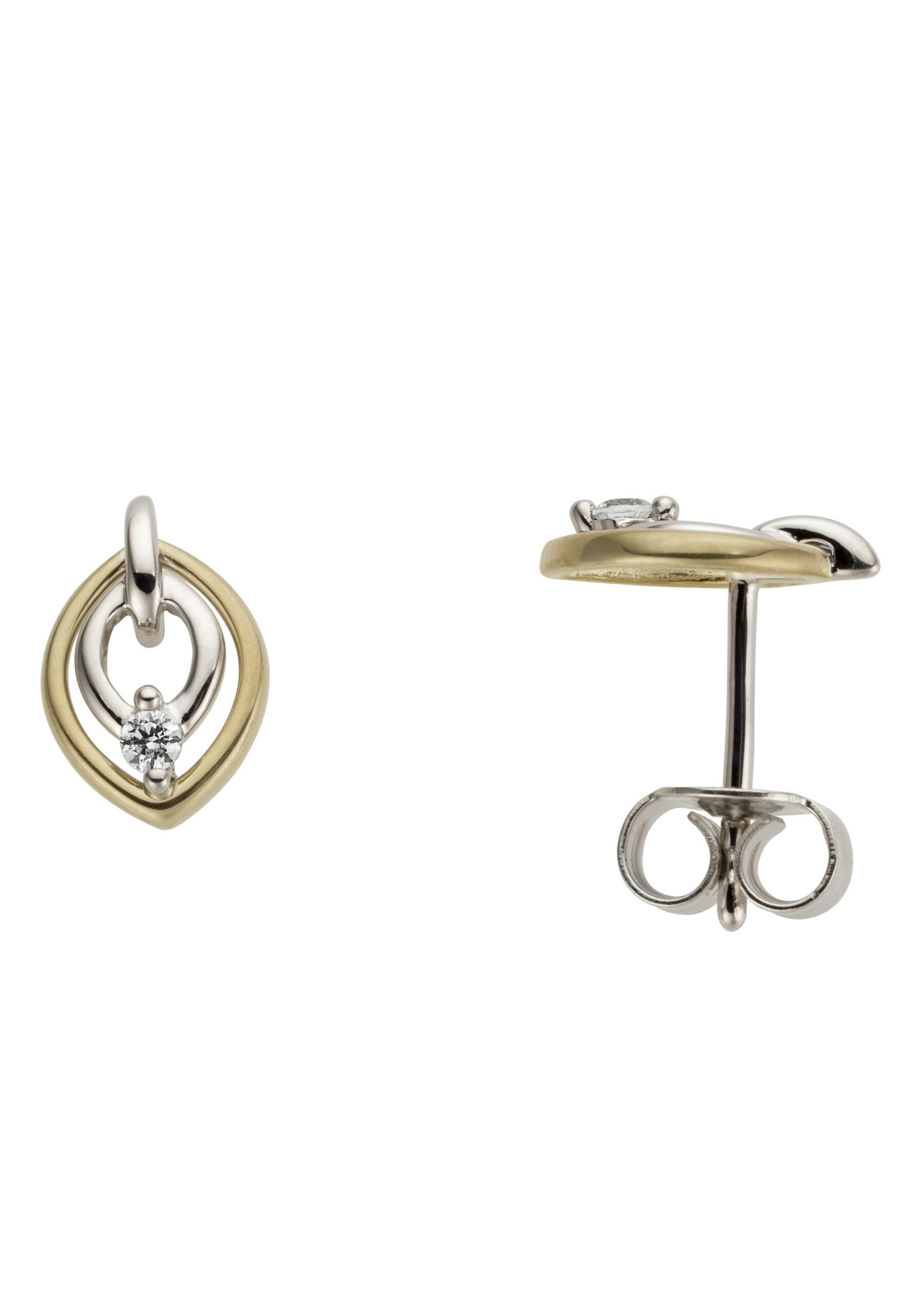 Firetti Paar Ohrstecker »Schmuck Geschenk Gold 585 Ohrschmuck bicolor«