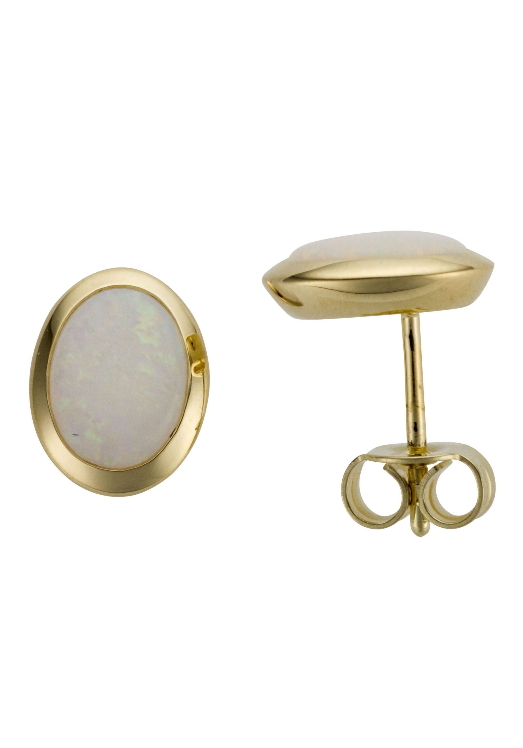 Firetti Paar Ohrstecker »Schmuck Geschenk Gold 585 Ohrschmuck Farbstein Edelstein Opal«