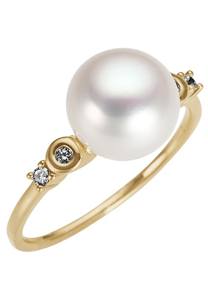 Firetti Perlenring »Schmuck Geschenk Gold 585 Fingerring Damenring Perle«