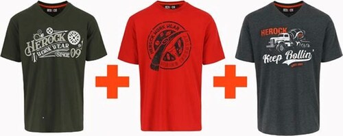 Herock Print-Shirt »3-Pack T-Shirts HEROCK Motive«