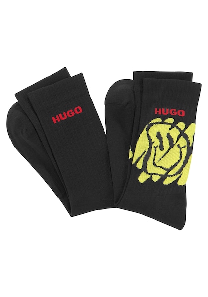 HUGO Freizeitsocken »2P QS SMILEY PA«