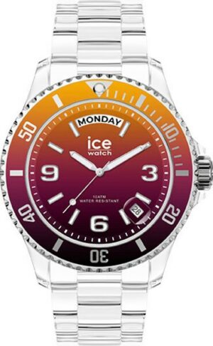 ice-watch Quarzuhr »ICE clear sunset - Fire - Medium - DAYDATE