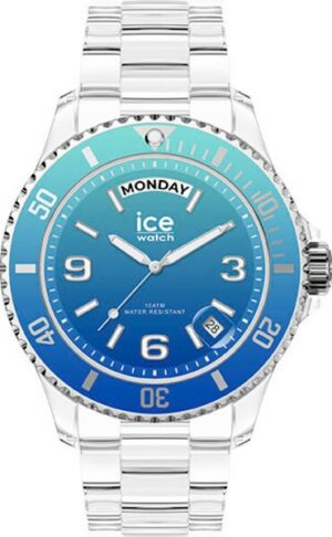 ice-watch Quarzuhr »ICE clear sunset - Turquoise - Medium - DAYDATE