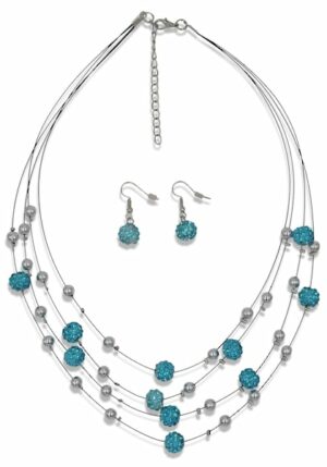 J.Jayz Collier-Set »Blue Crystal«