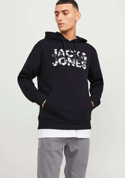 Jack & Jones Kapuzensweatshirt »JJEJEFF CORP LOGO SWEAT HOOD LN«