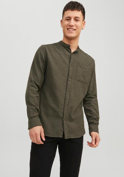 Jack & Jones Langarmhemd »JJEBAND MELANGE SHIRT LS SN«