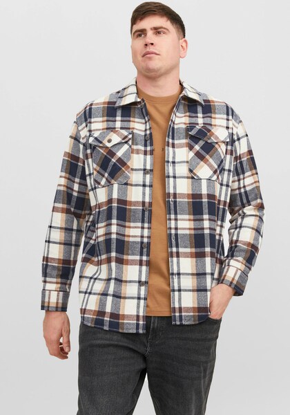 Jack & Jones PlusSize Langarmhemd »JJEEDDIE OVERSHIRT LS PLS«