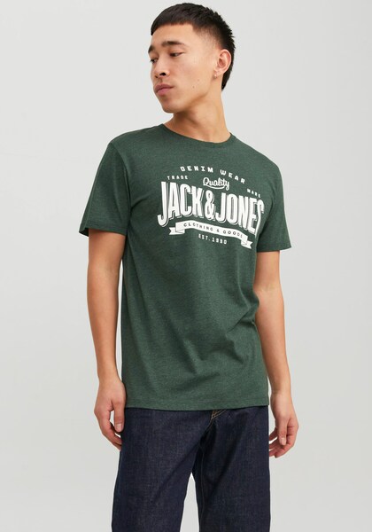 Jack & Jones Print-Shirt »JJELOGO TEE SS O-NECK 1 COL MEL AW23 SN«