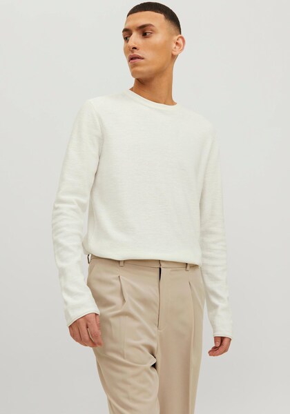 Jack & Jones Rundhalspullover »JJESUMMER LINEN KNIT CREW NECK SN«