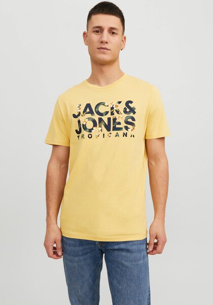Jack & Jones Rundhalsshirt »JJBECS SHAPE TEE SS CREW NECK«