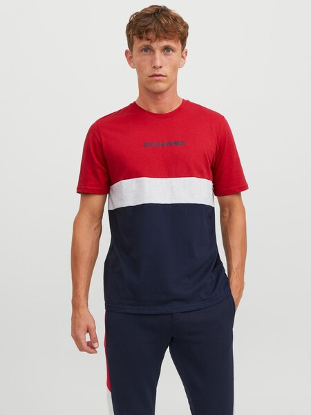 Jack & Jones Rundhalsshirt »JJEREID BLOCKING TEE SS NOOS«