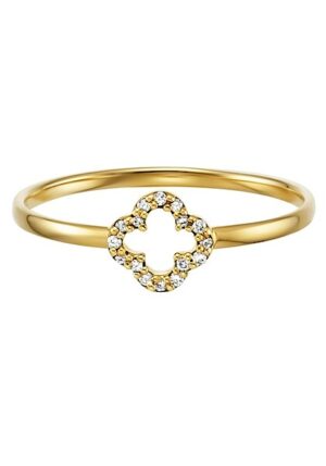 Julie Julsen Gold Diamantring »KLEEBLATT