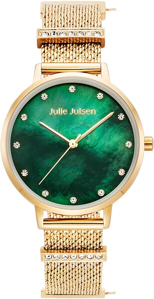 Julie Julsen Quarzuhr »CHARMING PEARL GOLD SMARAGD