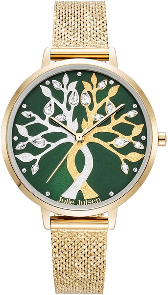 Julie Julsen Quarzuhr »Tree of Love Gold Emerald