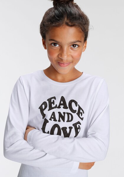 KIDSWORLD Langarmshirt »Peace and Love«
