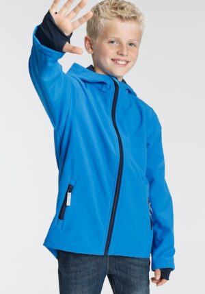 KIDSWORLD Softshelljacke »mit kontrastfarbenen Details«