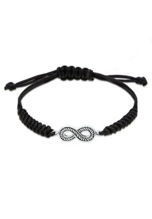 Kuzzoi Armband »Herren mit Infinity Symbol Oxidiert 925 Silber«