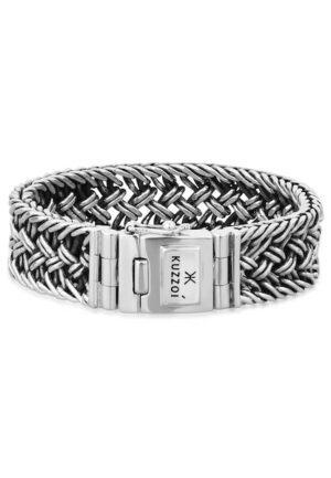 Kuzzoi Armband »Herren Silber Maskulin Oberfläche oxidiert«