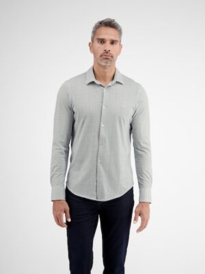 LERROS Fleecehemd »LERROS Jerseyhemd mit Mini-AOP«