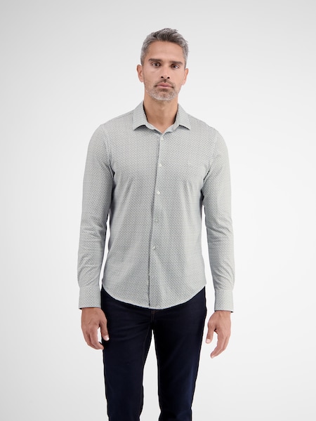 LERROS Fleecehemd »LERROS Jerseyhemd mit Mini-AOP«