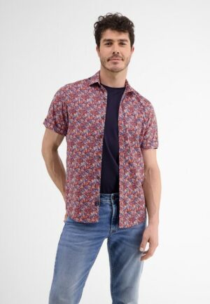 LERROS Kurzarmhemd »LERROS Poplin-Kurzarmhemd mit floralem AOP«