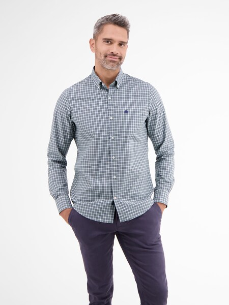 LERROS Langarmhemd »LERROS Button-Down-Hemd mit Minimal-Check«