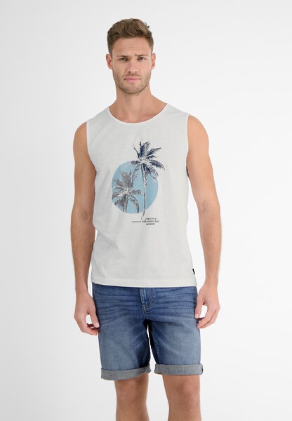 LERROS Muskelshirt »LERROS Tanktop mit sommerlichem Palmenprint«