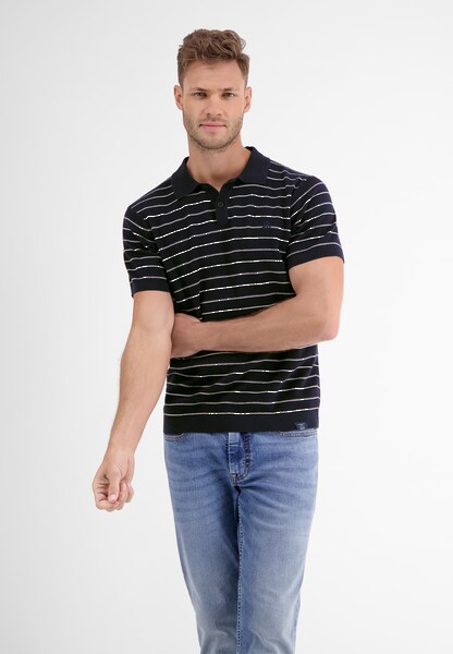 LERROS Poloshirt »LERROS Poloshirt in sommerlich-stylischer Strickoptik«